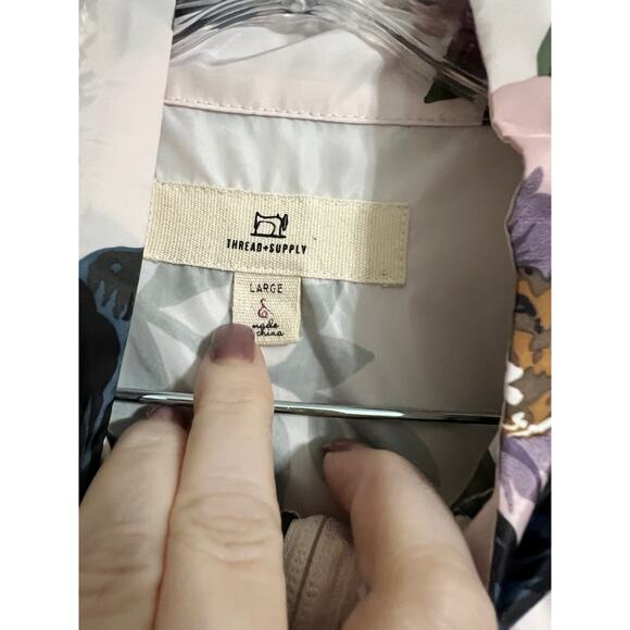 Thread + Supply 1/4 Zip Rain Wind Pullover Jacket Large - Picture 4 of 5